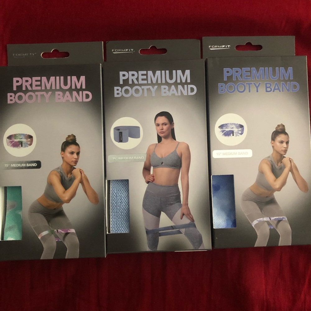 Premium Booty Band Set - Blue, Purple, Gray
